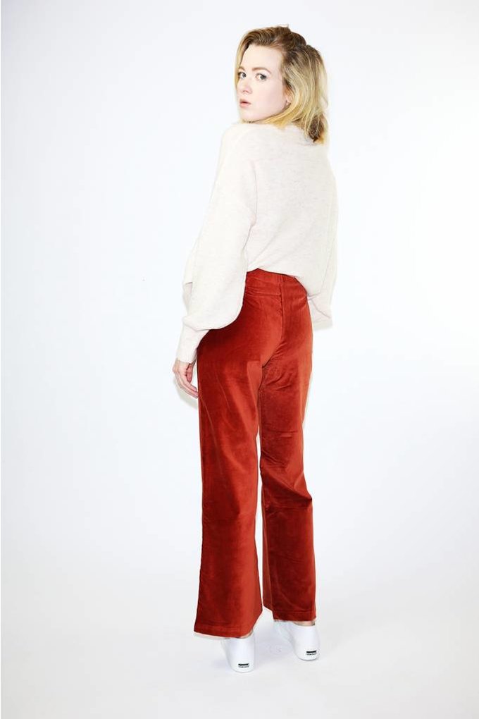wine velvet pants