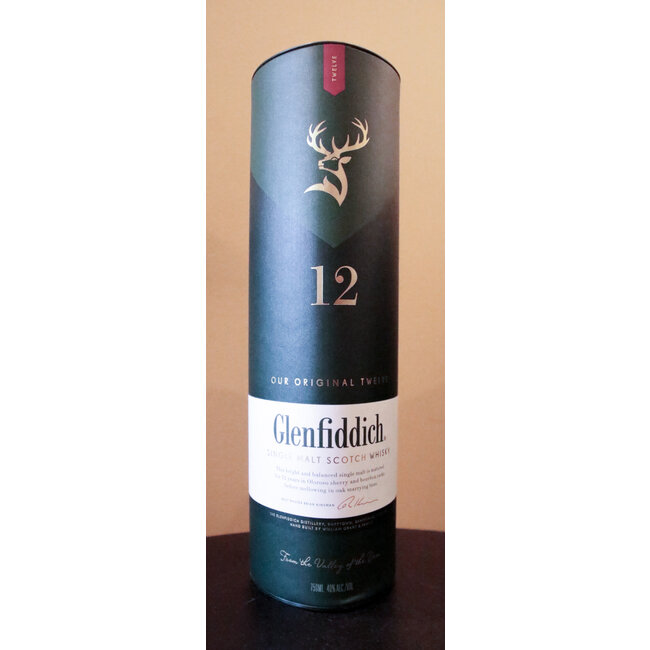 GLENFIDDICH 12YR SINGLE MALT SCOTCH WHISKY SPEYSIDE 750ML