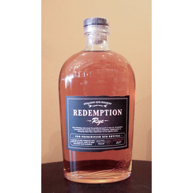REDEMPTION RYE WHISKEY INDIANA 750ML
