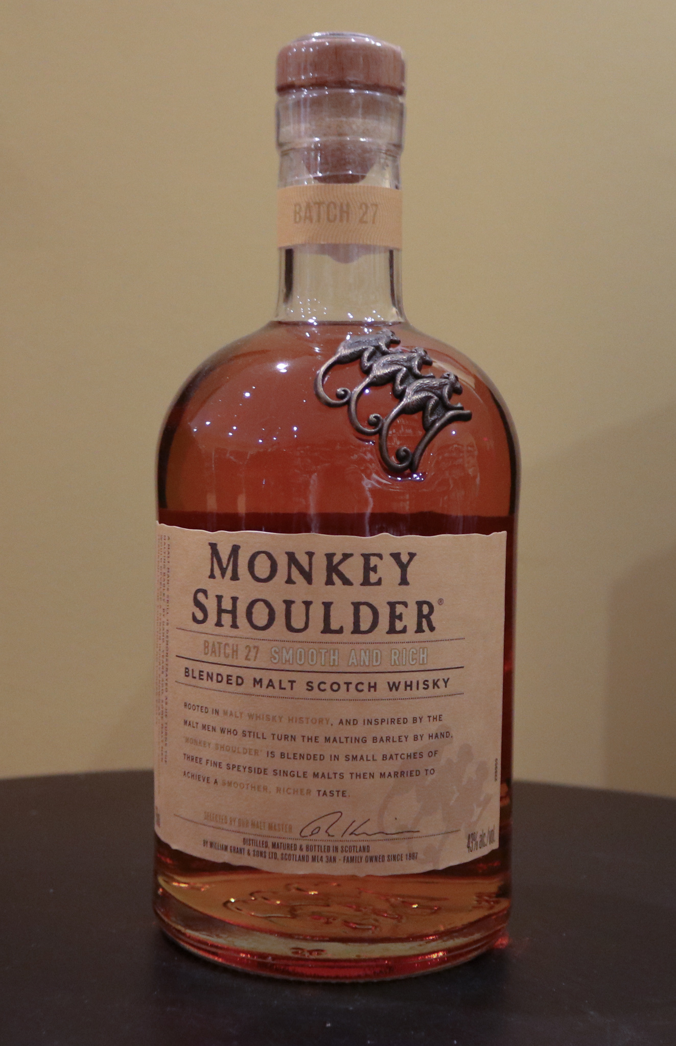 MONKEY SHOULDER BLENDED MALT SCOTCH 750ML Grapes & Grains