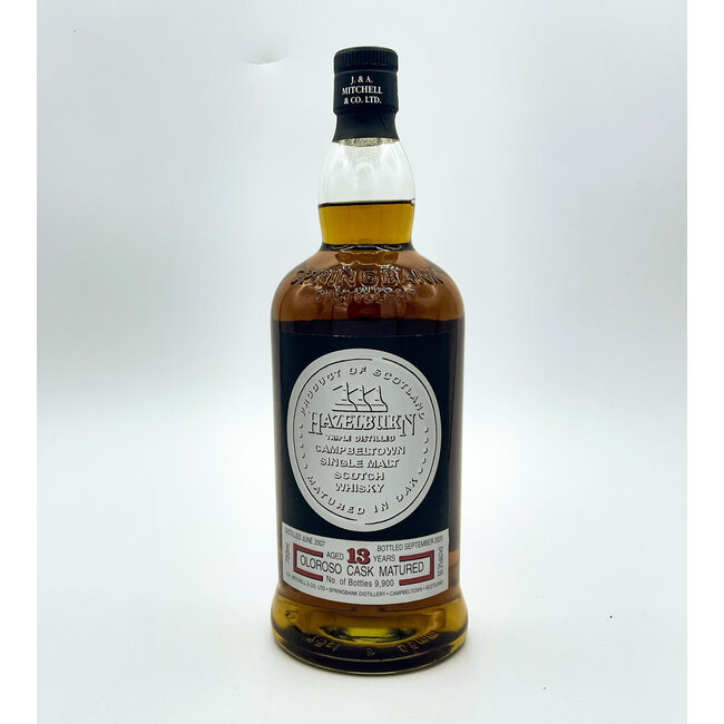 HAZELBURN 8YR OLOROSO CASK SINGLE MALT SCOTCH WHISKY CAMPBELTOWN 700ML