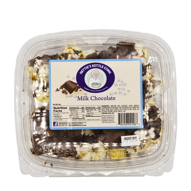 NETTIES DARK CHOCOLATE KETTLE CORN 8oz
