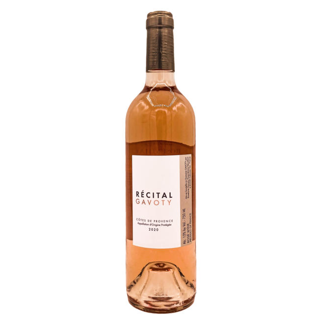 GAVOTY 'RÉCITAL' DRY ROSÉ CÔTES-de-PROVENCE FRANCE 750ML