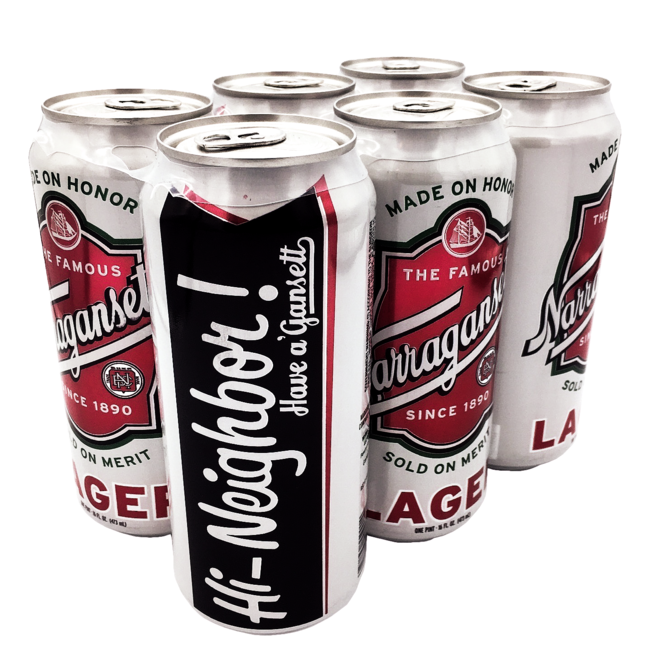 NARRAGANSETT LAGER 16OZ TALL BOYS 6PK