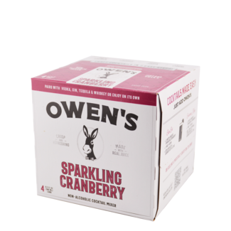 OWEN'S SPARKLING CRANBERRY NON-ALCOHOLIC COCKTAIL MIXER 4PK CANS