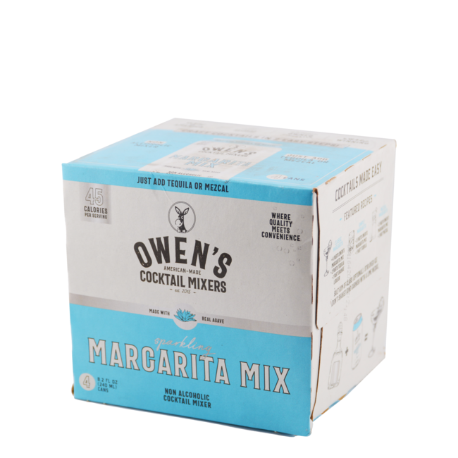 OWEN'S SPARKLING MARGARITA MIX NON-ALCOHOLIC MIXER 4PK CANS
