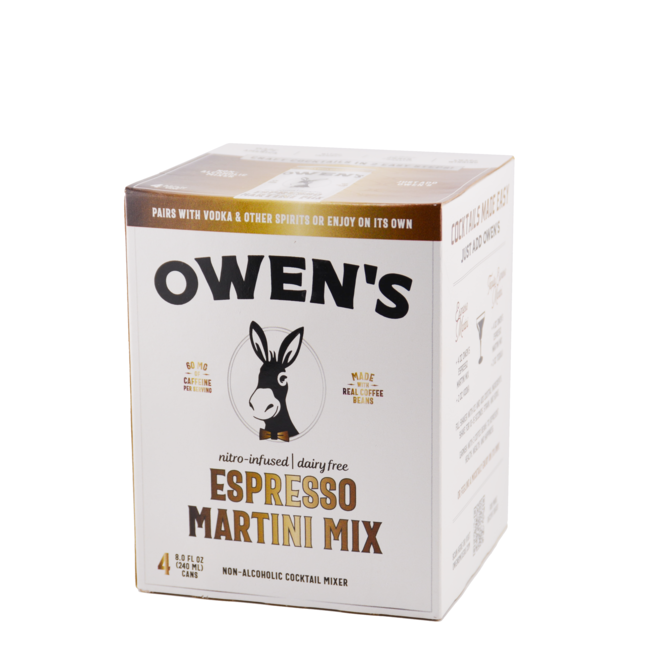 OWEN'S ESPRESSO MARTINI MIX NON-ALCOHOLIC COCKTAIL MIXER 4PK CANS