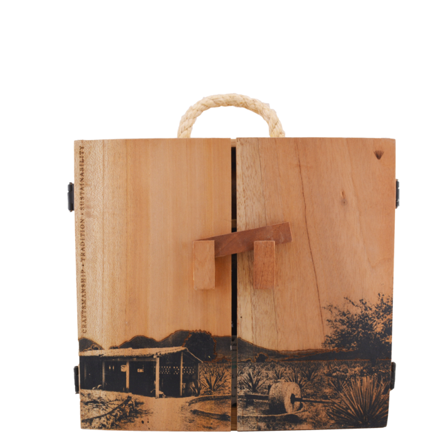 MAGUEY MELATE MEZCAL SIGNATURE BOX 3-BOTTLE GIFT PACK WOOD