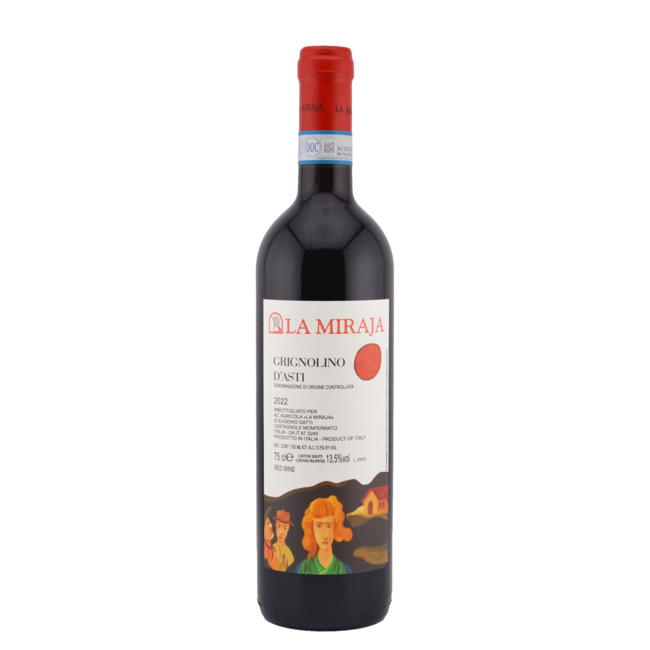 La MIRAJA GRIGNOLINO d'ASTI di MONFERATTO DRY RED PIEDMONT 750ML