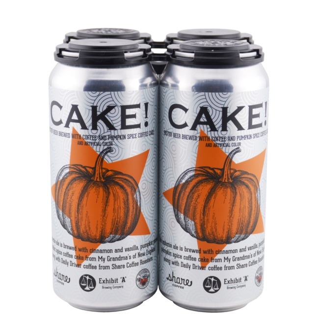 EXHIBIT A CAKE! PUMPKIN SPICE COFFEE CAKE AUTUMN ALE 4PK