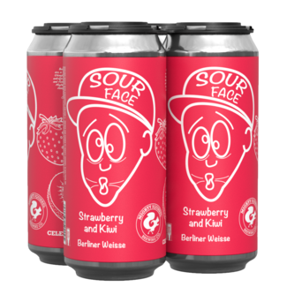 MIGHTY SQUIRREL SOUR FACE STRAWBERRY BERLINER WEISSE SOUR ALE 4PK