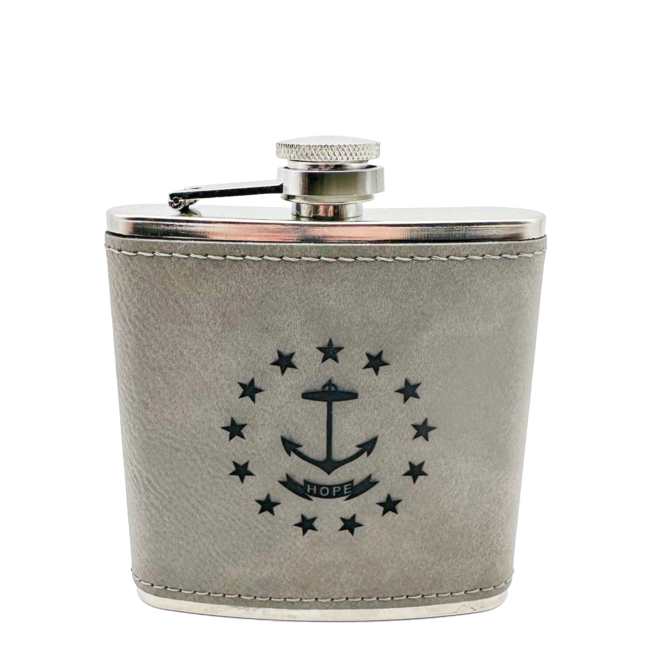 SARAH TOMASSO FAUX LEATHER FLASK