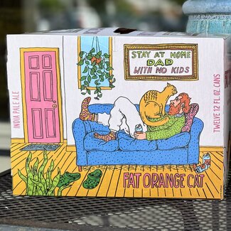 FAT ORANGE CAT STAY AT HOME DAD WITH NO KIDS NEIPA 12PK