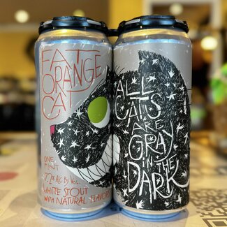 FAT ORANGE CAT ALL CATS ARE GRAY IN THE DARK WHITE STOUT 4PK