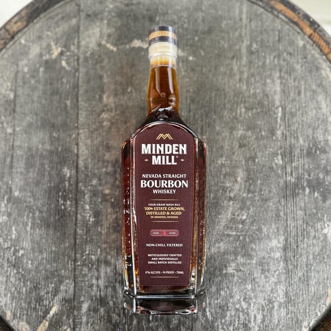 MINDEN MILL STRAIGHT BOURBON WHISKEY 4YR NEVADA ESTATE GROWN 750ML
