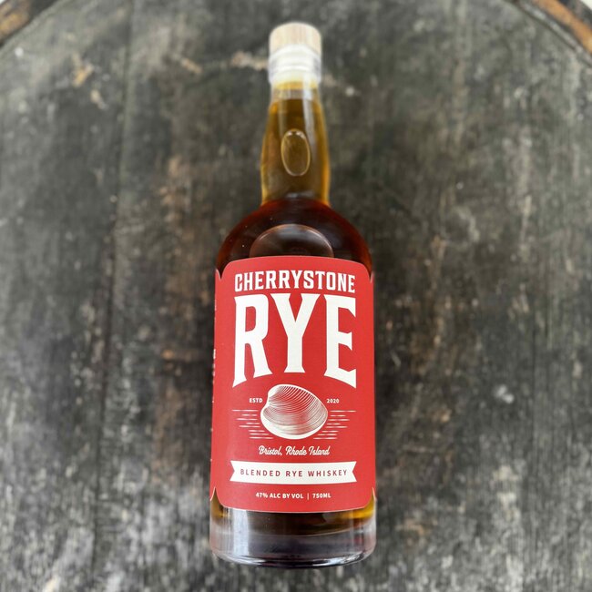 O'BRIEN & BROUGH 'CHERRYSTONE' RYE WHISKEY BRISTOL RHODE ISLAND 750ML