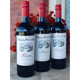 VILLA PUCCINI TOSCANA ROSSO SUPER TUSCAN RED BLEND PONTEDERA 750ML