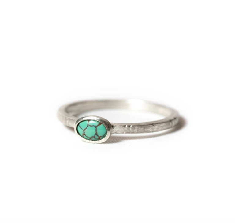 lisa fletcher oval turquoise stacking ring