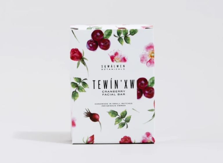 skwalwen botanicals tewín'xw cranberry facial bar