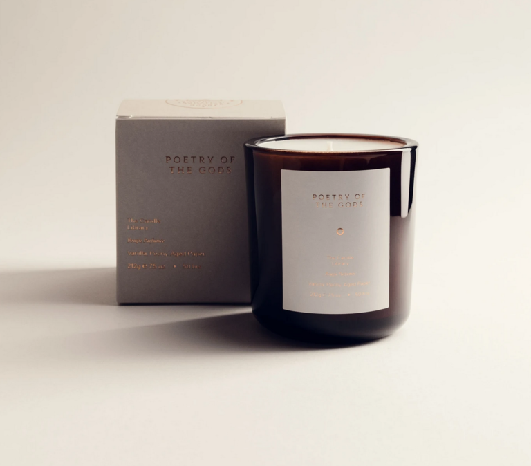 poetry of the gods coconut wax candle