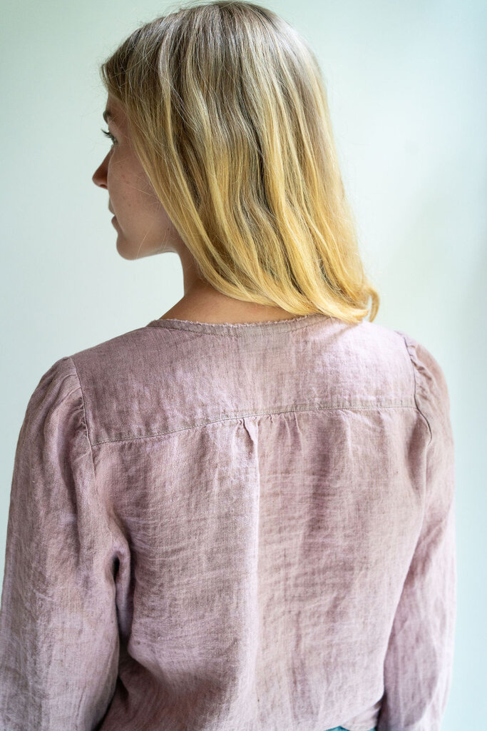 nygardsanna nygardsanna raw collar blouse pink