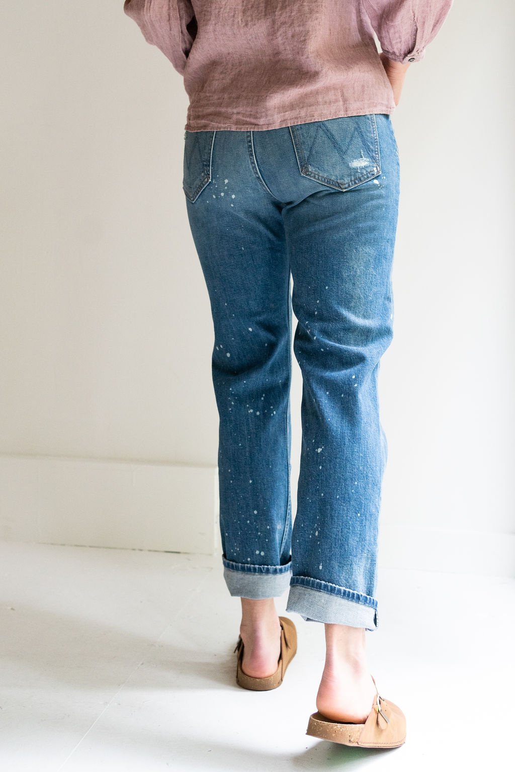 MOTHER High Waist Rider Ankle Jeans