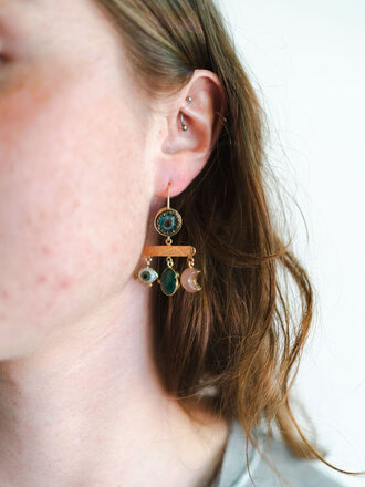 grainne morton grainne morton green eye drop earrings