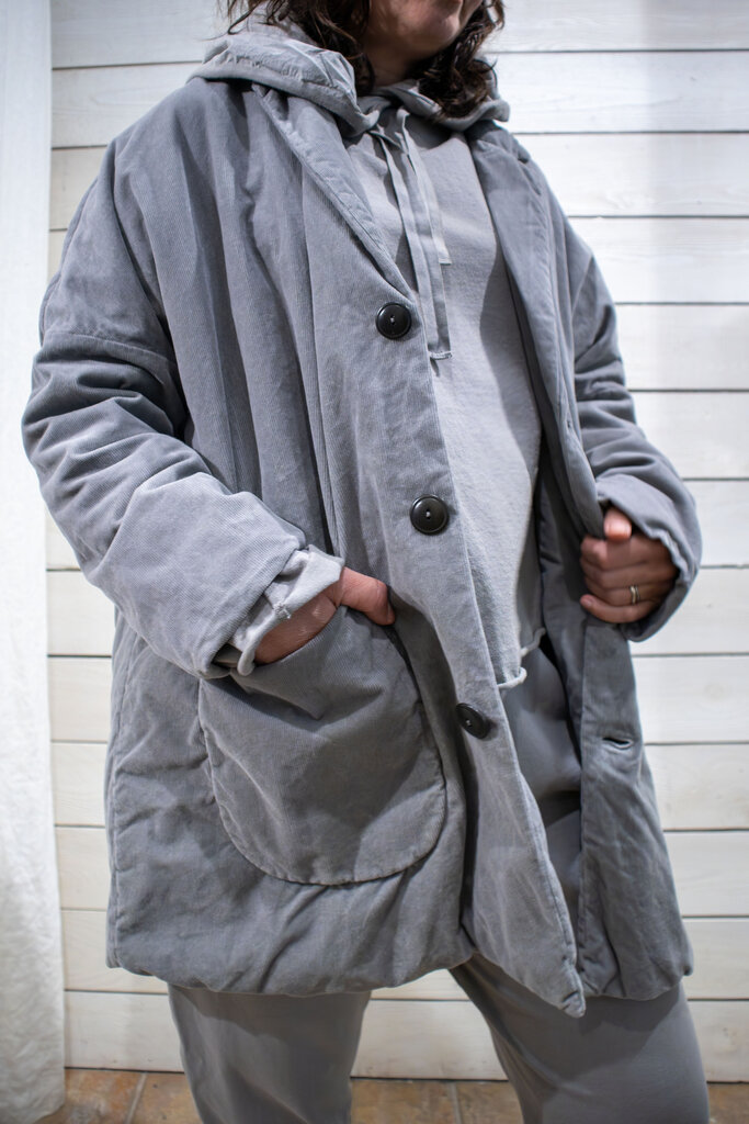 bsbee bsbee roma corduroy coat grey