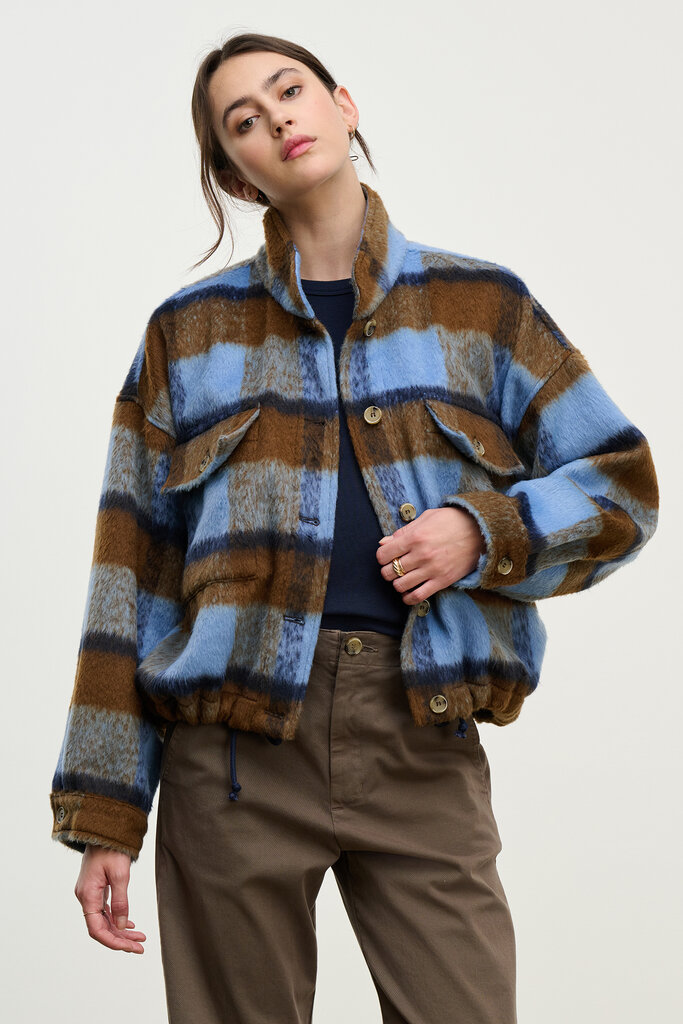 velvet velvet aubrey plaid jacket