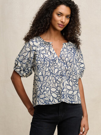 velvet thera printed voile top