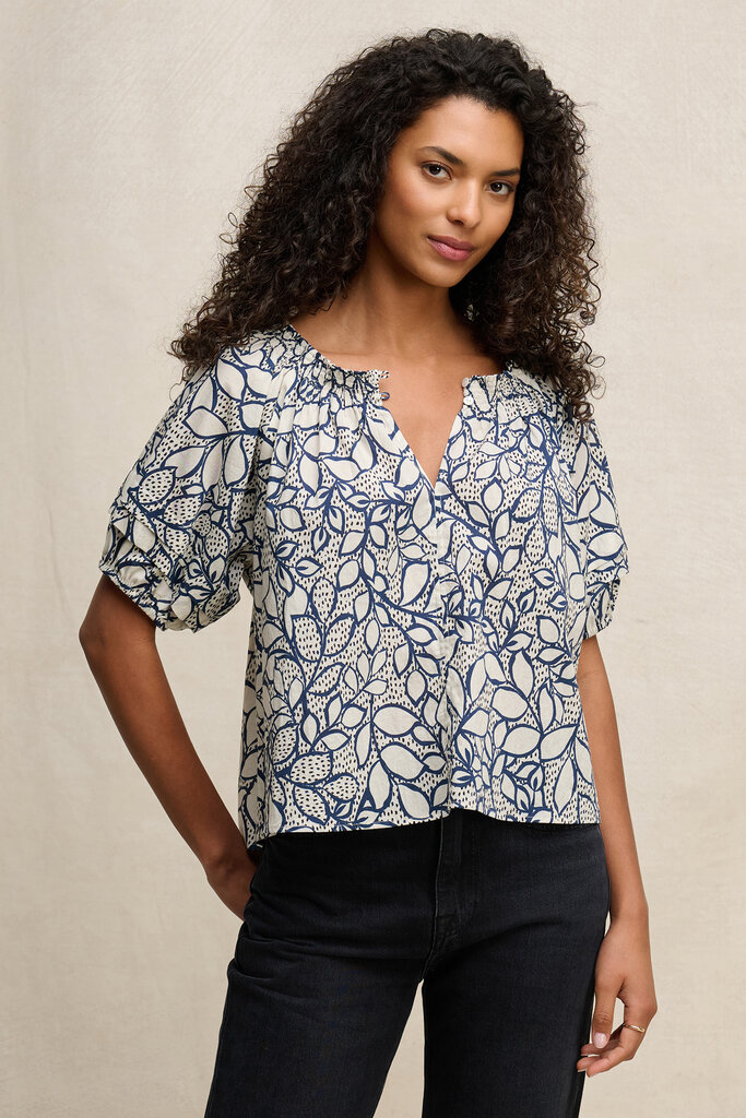 velvet thera printed voile top