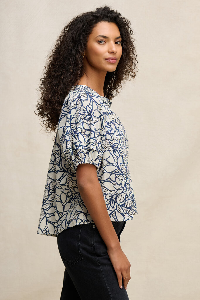 velvet thera printed voile top