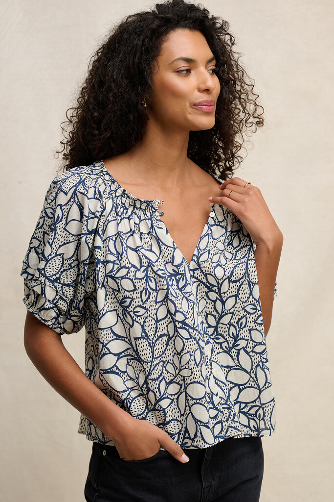 velvet thera printed voile top