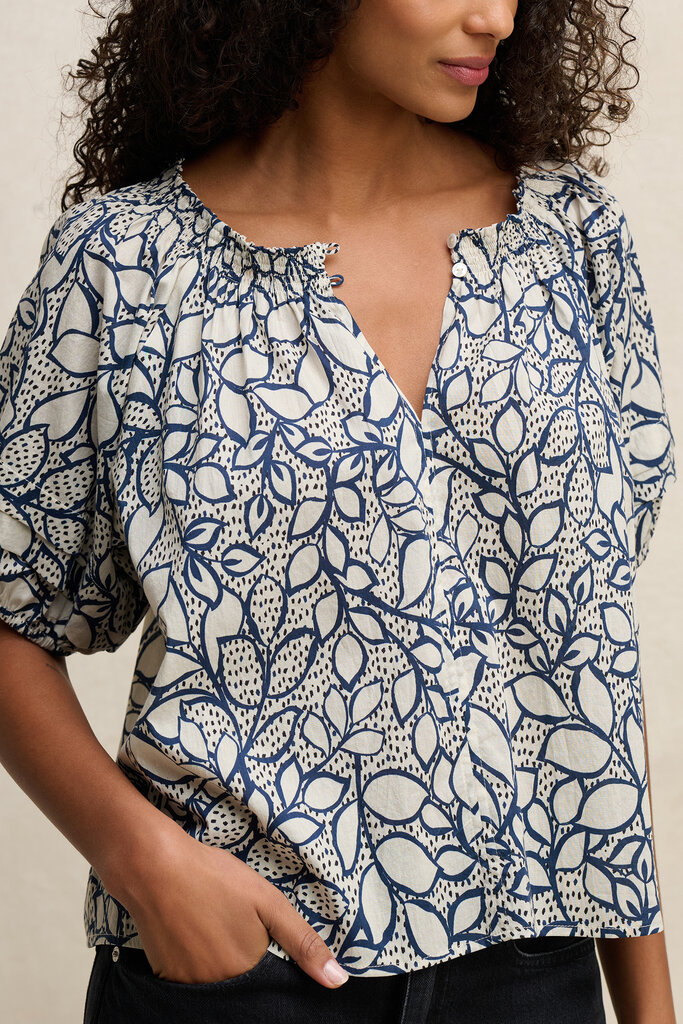 velvet thera printed voile top