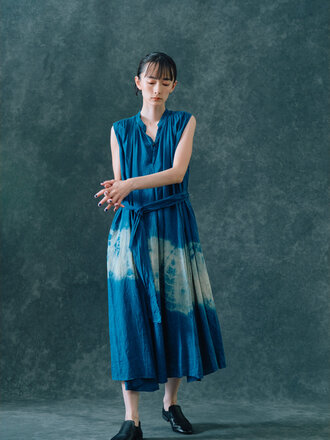 pas de calais ramie tencel willow dye dress