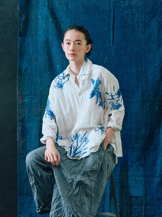 pas de calais japonism flower print blouse