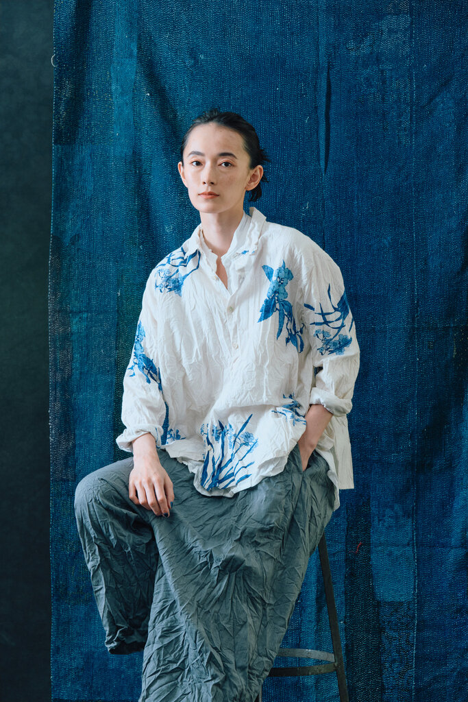 pas de calais pas de calais japonism flower print blouse