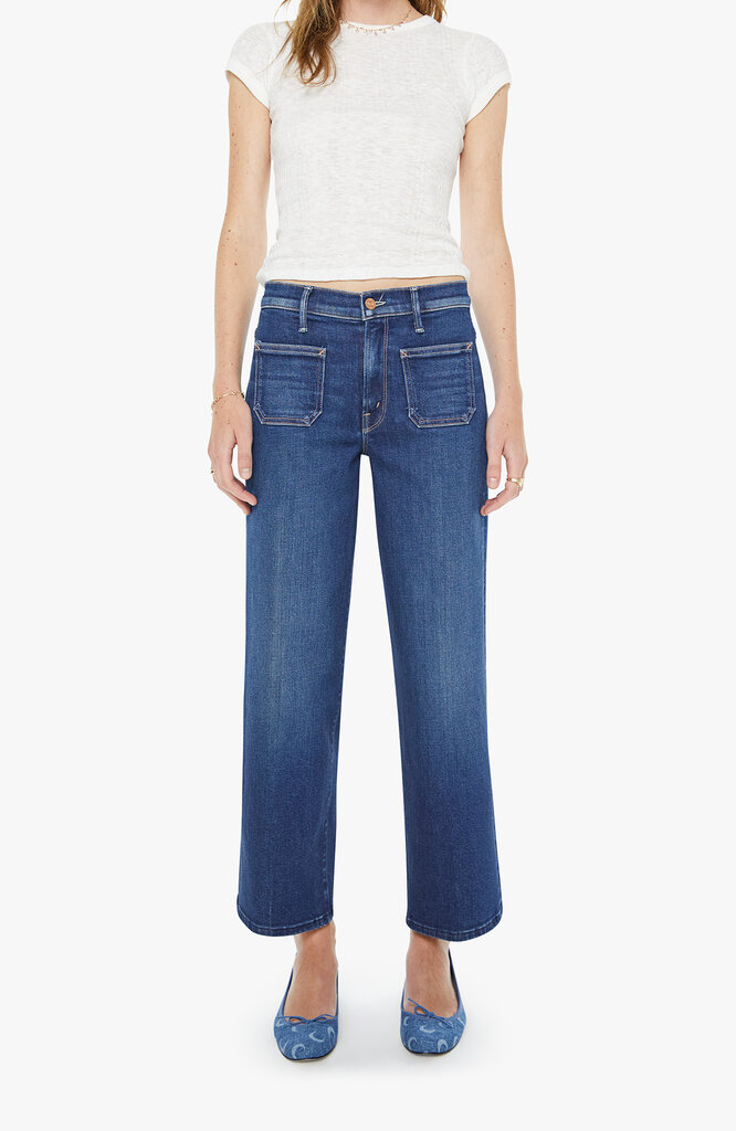 MOTHER mother jeans patch pocket mid rise maven ankle
