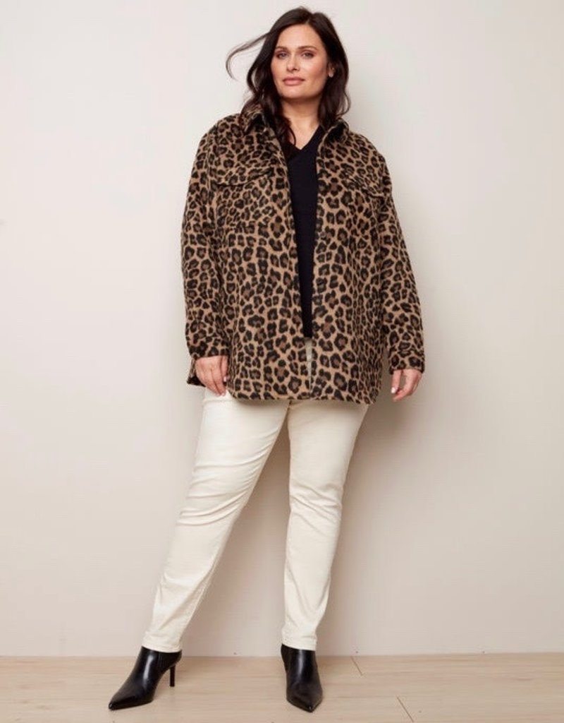 Charlie B Leopard Print Jacket