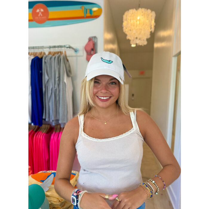 Island Map Hat - White