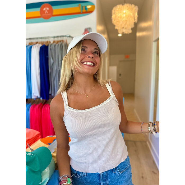 Island Map Hat - White