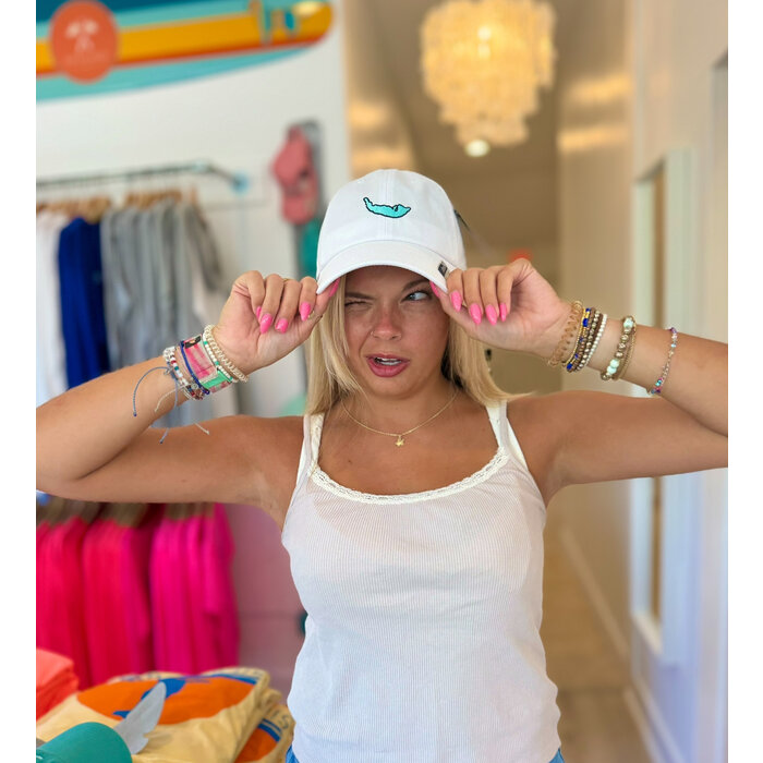 Island Map Hat - White
