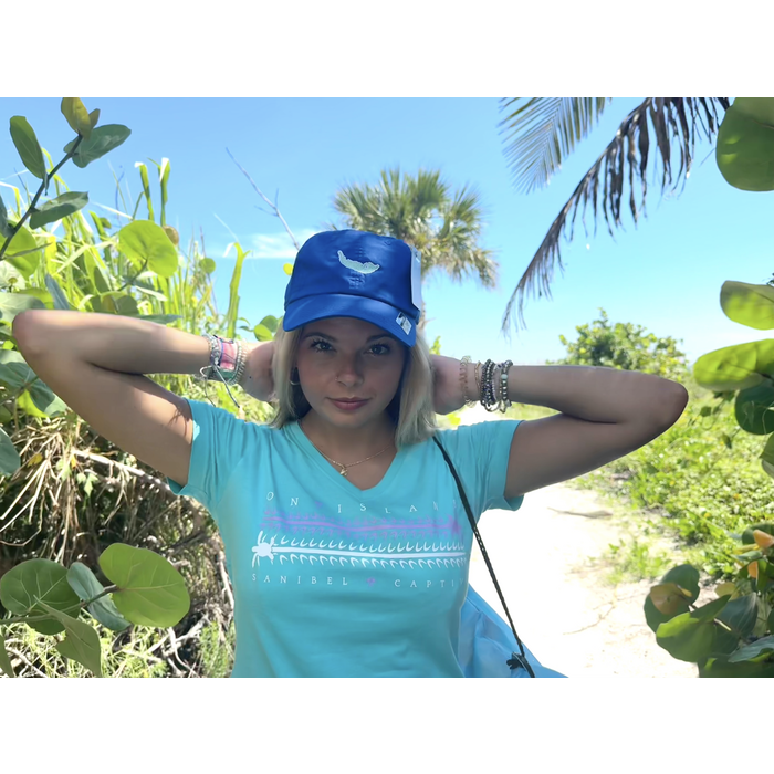Island Map Hat - Dark Blue