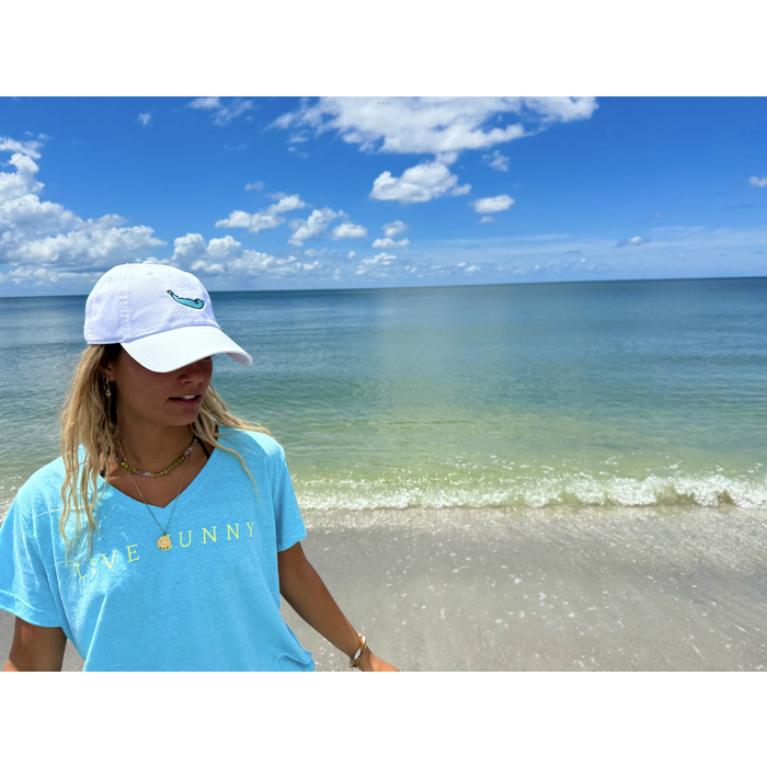 Island Map Hat - White