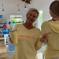 Super lightweight Mock Hoodie Sweater in Buttercup Yellow