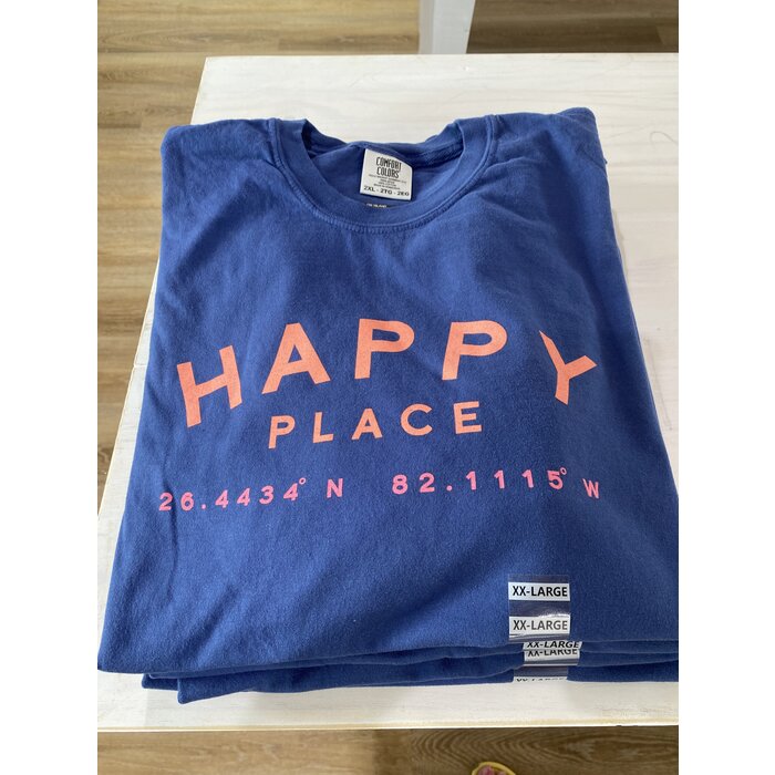 Happy Place Unisex Short Sleeve Navy
