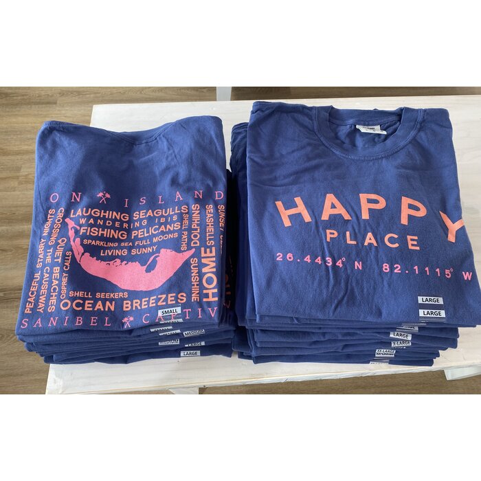 Happy Place Unisex Short Sleeve Navy