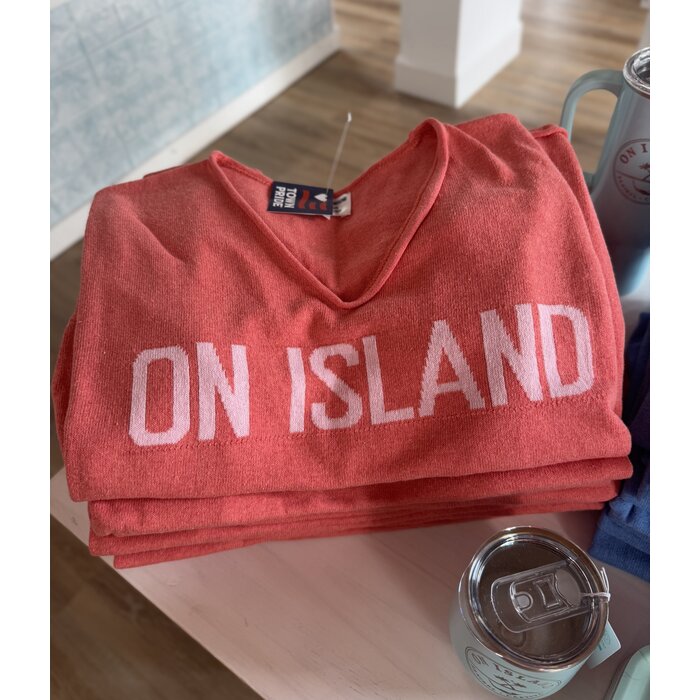 Coolest Summer Sweater Ever - V-neck Coral