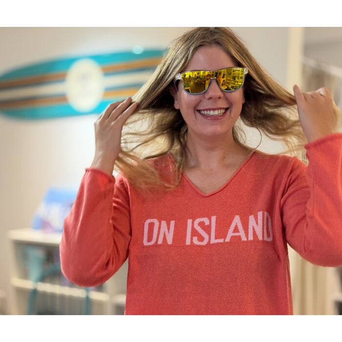 Coolest Summer Sweater Ever - V-neck Coral