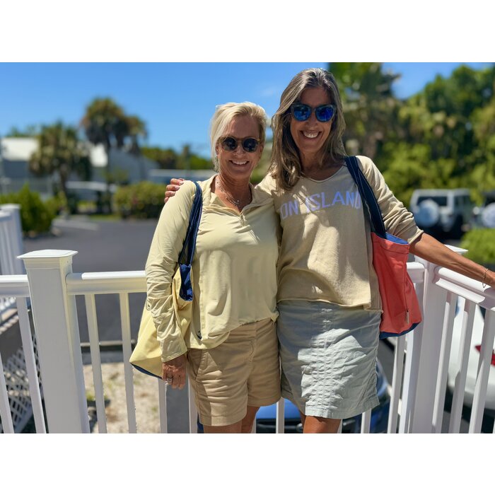 Coolest Summer Sweater Ever - Sand and White